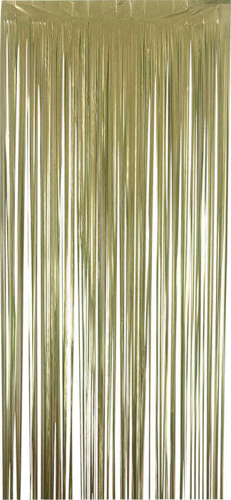 Lametta gardin m/selvklæb 90 x H250 cm guld